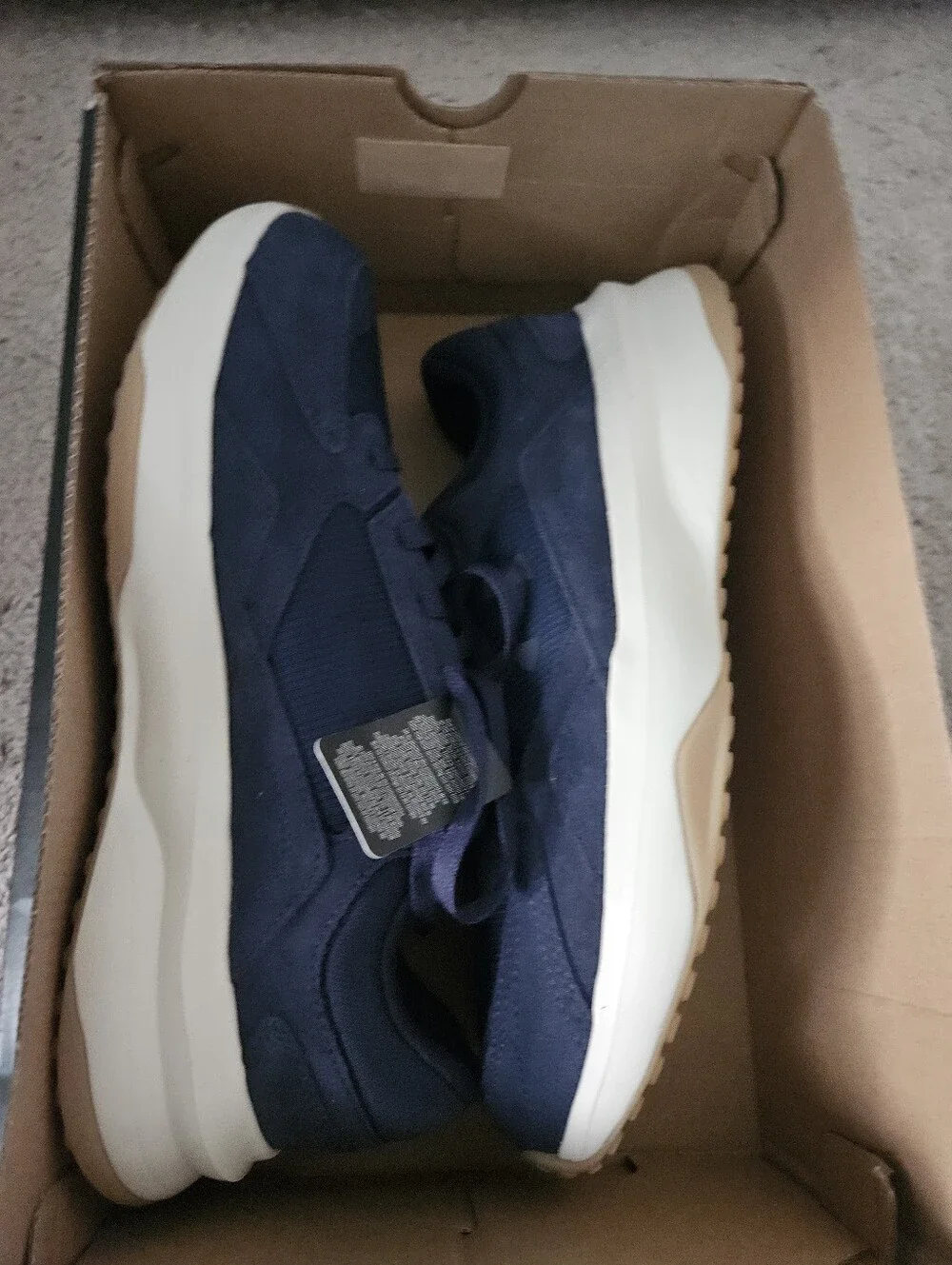 NWT Under Armour UA Edge Suede Mens 10 Navy Blue Charged Sneakers